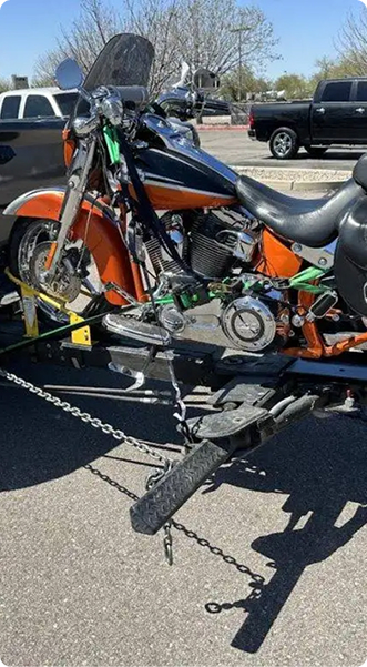 towing a motorcyccle